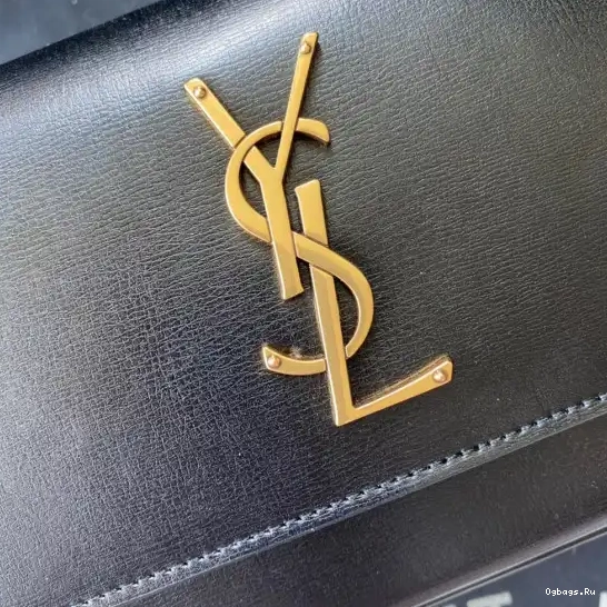 SUNSET YSL LEATHER SHINY CROCODILE-EMBOSSED IN 0611
